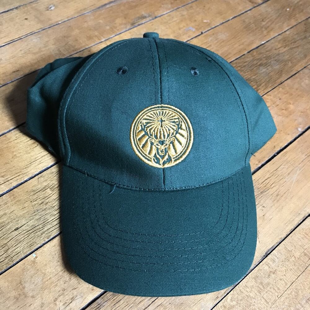 Jagermeister Adjustable Baseball Logo Cap Green Gold Embroidered Hat